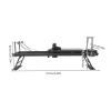 Pilates Reformer, Foldable Pilates Machine Equipment with 3 Adjustable Sliding Rope Heights & 2 Gears Spring Tension for Home Gym Workout Use, 260lbs Capacity (Black) view 3