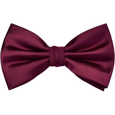 Branduce Burgundy Bow Tie for Men Pre-tied Adjustable Silk Blend Wine Red Bowties for Wedding Party (BB09-01)