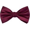 Branduce Burgundy Bow Tie for Men Pre-tied Adjustable Silk Blend Wine Red Bowties for Wedding Party (BB09-01)