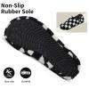 WateLves Women's & Men's Lightweight Cozy Faux Furry House Slippers - Rubber Sole Slip On Sock Shoes - Foldable Travel Slippers - Indoor & Outdoor (Black/White, 38/39) view 4