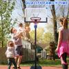 Portable Sports Basketball Hoop Outdoor, 7.5-10ft Adjustable Backboard System, Fillable Base, Weather-Resistant for for Adults/Teenagers/Youth in Backyard/Driveway/Indoor view 3
