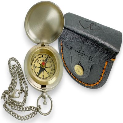 Backpacking Navigation Handmade Brass Personalize Compass for Best Man Get Well Hiking Camping Hunting Trekking Sailing Adventure Travelling Graduation Day Birthday Gifts for Son Back to School