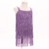 AFAVOM Toddler Girls Latin Dance Tassel Dress Sleeveless Fringe Cami Salsa Dress Dancewear 1920s Flapper Ballroom Dress Cha Cha Rumba Dancing Dress Kids Tango Samba Swing Dress Purple 5-6 Years view 3