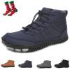 Giltpeak Barefoot Mens Wide Barefoot Mens Winter, Winter Wide Toe Barefoot Comfortable Shoes Boots, Barefoot Womens(8820 Dark Blue,10.5Women/8.5Men) view 1