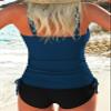 Aleumdr Womens Tankini Tops Swimwear Top Only Tummy Control Swimsuit Top Modest Drawstring Swim Tank Top Sail Blue Small view 3