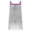 AFAVOM Toddler Girls Latin Dance Tassel Dress - 1920s Sleeveless Fringe Cami Salsa Dancewear Flapper Ballroom Cha Cha Rumba Dancing Kids Tango Samba Swing - Silver 2-3 Years view 2