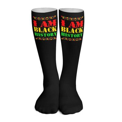 GoasNei I Am Black History Month Socks Sport Socks for Women Men Breathable Long Socks for Running Athletic Travel