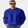 JMIERR Men's Casual Fleece Long Sleeves Crewneck Essential Sweatshirts Thick Cotton Pullover Sweatshirt for Men, US38(S), Dark Blue view 3
