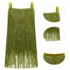 AFAVOM Toddler Girls Latin Dance Tassel Dress Sleeveless Fringe Cami Salsa Dress Dancewear Flapper Ballroom Dress Cha Cha Rumba Dancing Dress Kids Tango Samba Swing Dress Green 6-7 Years view 4