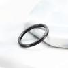 King Will 2mm Black Tungsten Men's Wedding Band - Brushed Matte Finish, Beveled Polished Edge, Comfort Fit Size 9 view 2