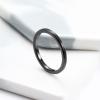 King Will 2mm Black Tungsten Men's Wedding Band - Brushed Matte Finish, Beveled Polished Edge, Comfort Fit Size 9 view 3