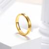 King Will 4mm Gold Tungsten Wedding Band Basic Wedding Ring For Men with Brushed Matte Surface Beveled Polished Edge Comfort Fit 14 view 2