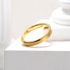 King Will 4mm Gold Tungsten Wedding Band Basic Wedding Ring For Men with Brushed Matte Surface Beveled Polished Edge Comfort Fit 14 view 3