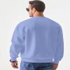 JMIERR Mens Casual Crewneck Sweatshirts Regular Fit Midweight Long Sleeve Outdoor Pullover Oversized Shirt, US50(2XL), Sky Blue view 2