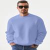 JMIERR Mens Casual Crewneck Sweatshirts Regular Fit Midweight Long Sleeve Outdoor Pullover Oversized Shirt, US50(2XL), Sky Blue view 4