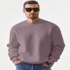 JMIERR Mens Shirts Cotton Midweight Pullover Sweatshirts Fleece Casual Fashion Long Sleeves Clothing Mens Winter Apparel, US40(M), Valerian view 4