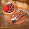 Lord of Battles Medieval Cutlery Set Functional Camp Gear Rustic Viking Cutlery Set | Pack of Medieval Knife, Fork, Spoon | Handforged Feating Set (Mild Steel) view 2