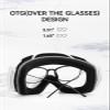 COPOZZ H2 Ski Goggles, Hyperbolic OTG Snow Goggles, Reduce Visual Distortion, Anti Fog UV Protection Interchangeable Lens, Snowboard Goggles for Adult Men Women Youth - Silver Frame Red Lens(vlt 23%) view 4