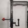 NYZAL Multifunctional Squat Rack Attachment Double Push Arm, Heavy Duty Adjustable Jammer Arms Lever Arms, for 3x3 Rack with 1" Hole view 4