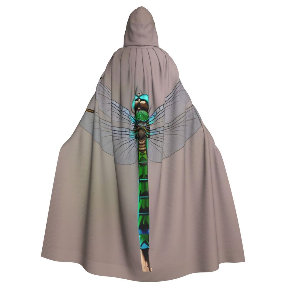 QASNLU Dragonfly print Halloween hooded cape decoration cape costumes for witches, Mardi Gras, Christmas