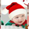Baby Christmas Hat Santa Knitted Hat Winter Warm Beanie Knit Xmas Hat for Unisex Toddler Newborn Infant view 4