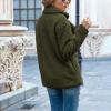 Jielayou Women Sherpa Jacket Button Down Lapel Fuzzy Fleece Jacket Long Sleeve Comfy Plush Teddy Bear Jacket Trendy Winter Coats Shaggy Warm Outerwear with Pockets Soft Faux Fur Coat Oversized Jacket view 4