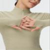 THE GYM PEOPLE Women's Half Zip Golf Workout Shirts Long Sleeve Soft Warm Yoga Athletic Pullover Sweatshirts with Thumb Hole view 4