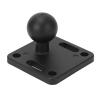 AMPS Square Plate, Hard Anodized Aluminum Alloy Rubber Sturdy Standard Hole Prevention Ball Mount Base for Kayak view 1