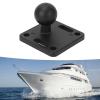AMPS Square Plate, Hard Anodized Aluminum Alloy Rubber Sturdy Standard Hole Prevention Ball Mount Base for Kayak view 2