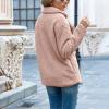 Jielayou Women Sherpa Jacket Button Down Lapel Fuzzy Fleece Jacket Long Sleeve Comfy Plush Teddy Bear Jacket Trendy Winter Coats Shaggy Warm Outerwear with Pockets Soft Faux Fur Coat Oversized Jacket view 4
