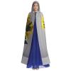 QASNLU Bouquet of Daffodils print Halloween hooded cape decoration cape costumes for witches, Mardi Gras, Christmas view 2