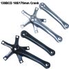 HDNSAUD Bicycle Crank Bike Crank Arm 165mm 170 130BCD Single Speed 42T 44T Aluminum Square Taper Hole Fixed Gear Bicycle Crankset Chain Ring Road Bike crankset(44T Black crankset) view 2