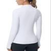 THE GYM PEOPLE Women's Half Zip Golf Workout Shirts Long Sleeve Soft Warm Yoga Athletic Pullover Sweatshirts with Thumb Hole view 2