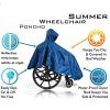 HDNSAUD Wheelchair Raincoat Wheelchair Poncho Adult Elderly Seniors Wheelchair Cape Heavy Duty Reusable Full Waterproof Coverage Zip Front Hood view 4