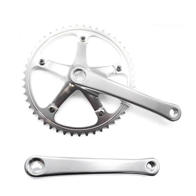 HDNSAUD Bicycle Crank Fixed Gear Crankset 49T Integrated Crankset 144 BCD CNC Crank Disc Chain Wheel Tooth Plate Single Speed Aluminum Alloy Crankset Road Bike crankset