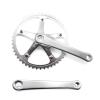 HDNSAUD Bicycle Crank Fixed Gear Crankset 49T Integrated Crankset 144 BCD CNC Crank Disc Chain Wheel Tooth Plate Single Speed Aluminum Alloy Crankset Road Bike crankset view 1