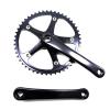 HDNSAUD Bicycle Crank Fixed Gear Crankset 49T Integrated Crankset 144 BCD CNC Crank Disc Chain Wheel Tooth Plate Single Speed Aluminum Alloy Crankset Road Bike crankset view 4