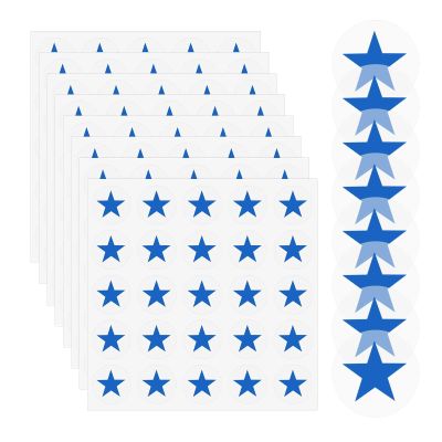8 Sheets 200pcs Football Helmet Stickers, Red Star Helmet Stickers Self Adhesive Sports Helmet Sticker Funny Helmet Award Decals for Football, Baseball, Hockey, Softball, Lacrosse (Blue)