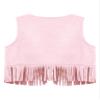 Jelory Baby Boy Western Cowboy Vest Sleeveless Tassels Open Front Cowgirl Waistcoat Tank Top for Halloween Party Pink 6-12 Months view 2