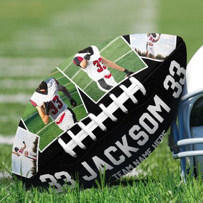 Jaydouble Customized Footballs Gift for Coach Custom Photo Football Outdoor Footballs Dad Birthday Gift Personalized Football with Name Birthday Gifts for Dad Coach Gifts for Christmas