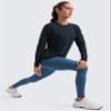 CRZ YOGA Womens Long Sleeve Tops High Crew Neck Casual Fall Shirts Basic Quick Dry Workout Athletic T-Shirt True Navy Large view 3