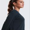 CRZ YOGA Womens Long Sleeve Tops High Crew Neck Casual Fall Shirts Basic Quick Dry Workout Athletic T-Shirt True Navy Large view 4