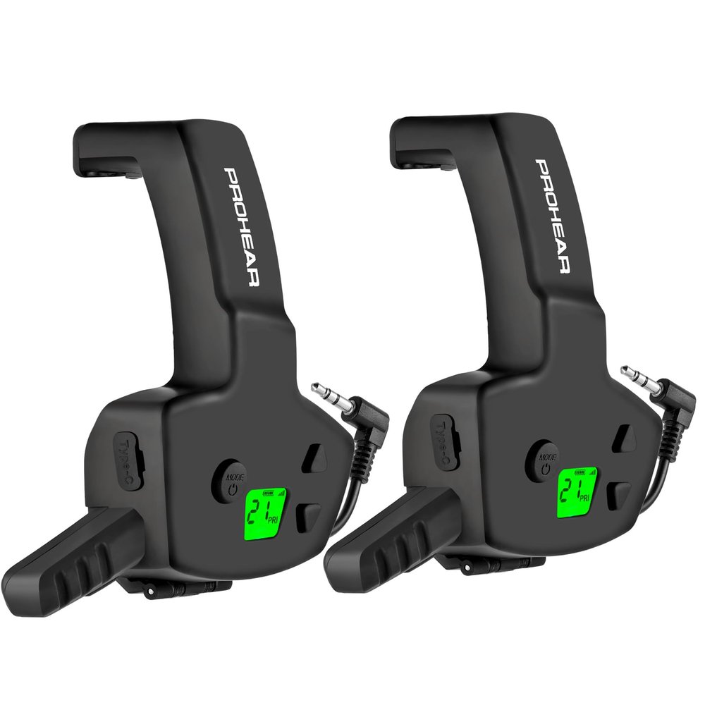 PROHEAR RH08 Walkie Talkie for Howard Leight Impact Sport Electronic Earmuffs, with Rechargeable Battery, Great Signal for Shooting Range Outdoors - 2 Pack