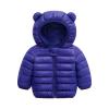 Toddler Baby Boys Girls Winter Coat Solid Coat Cute Bear Ears Hooded Puffer Jacket Lightweihgt (Dark Blue, 3-4 Years) view 1