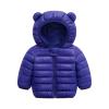 Toddler Baby Boys Girls Winter Coat Solid Coat Cute Bear Ears Hooded Puffer Jacket Lightweihgt (Dark Blue, 3-4 Years) view 2