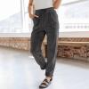 Corduroy Pants for Women - Trendy Drawstring High Waist Straight Leg Lounge Sweatpants - Loose Comfy Fit - Wide Leg - Womens Casual Teacher Pants - Fall Fashion 2024 view 2