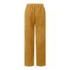 Corduroy Pants for Women - Trendy Drawstring, Elastic High Waist, Straight Leg, Loose Comfy Fit, Wide Leg, Sweatpants - Womens Casual, Fall Fashion 2024, Teacher Pants view 4
