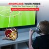 Acrylic Display Case for Full Size Football Helmet  Premium Football Display Case with Mirror Back, Clear Base & Metal Risers Protects Sports Memorabilia & Collectibles (A002/V44) view 2