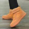 Kids Winter Boots with Wide Toe Box Boys Girls Slip Resistant Waterproof Zero Drop Sole Minimalist Fur Warm Ankle Winter Snow Boots High Top Walking Shoes for Toddler Little Kids and Big Kids Brown 34 view 2