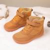 Kids Winter Boots with Wide Toe Box Boys Girls Slip Resistant Waterproof Zero Drop Sole Minimalist Fur Warm Ankle Winter Snow Boots High Top Walking Shoes for Toddler Little Kids and Big Kids Brown 34 view 3